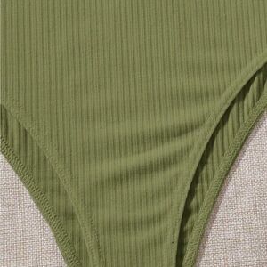 Green SHEIN Haltered Beck Bodysuit NWOT